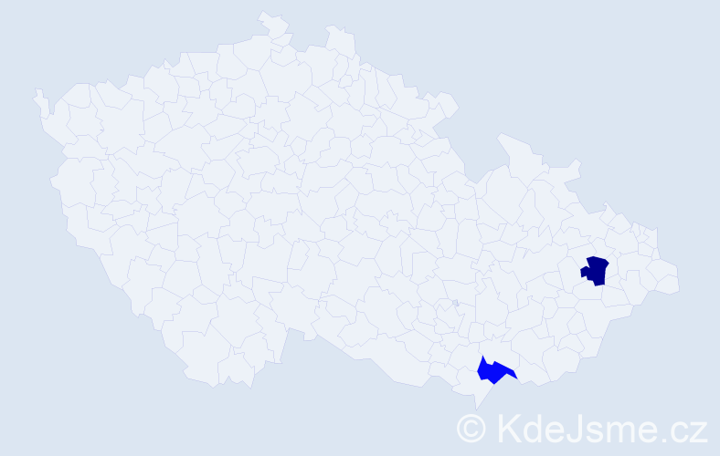 Jméno: 'Staňa', počet výskytů 2 v celé ČR
