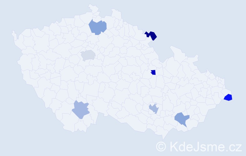 Jméno: 'Mathieu', počet výskytů 10 v celé ČR