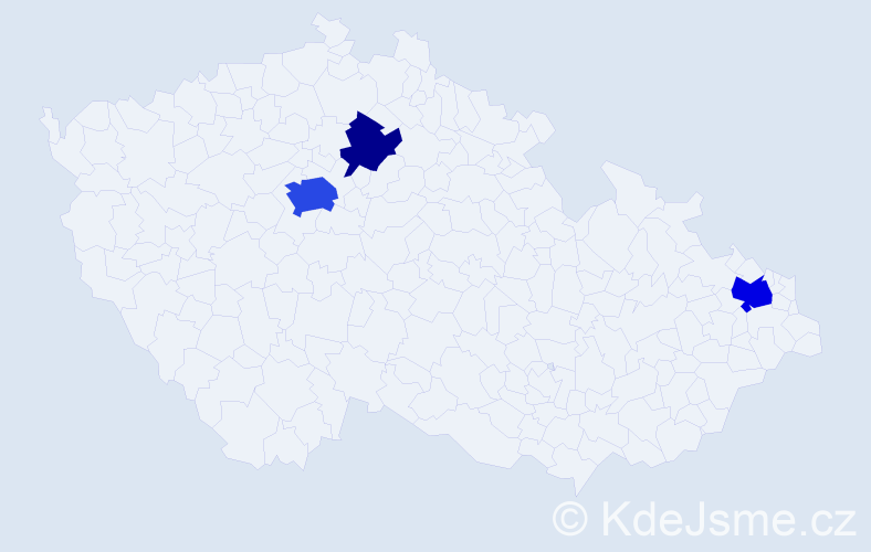 Jméno: 'Dafni', počet výskytů 8 v celé ČR
