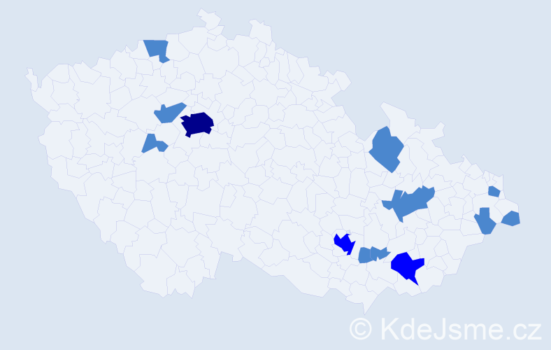 Jméno: 'Zdirad', počet výskytů 17 v celé ČR