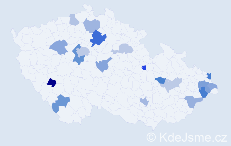 Jméno: 'Arkadiusz', počet výskytů 34 v celé ČR
