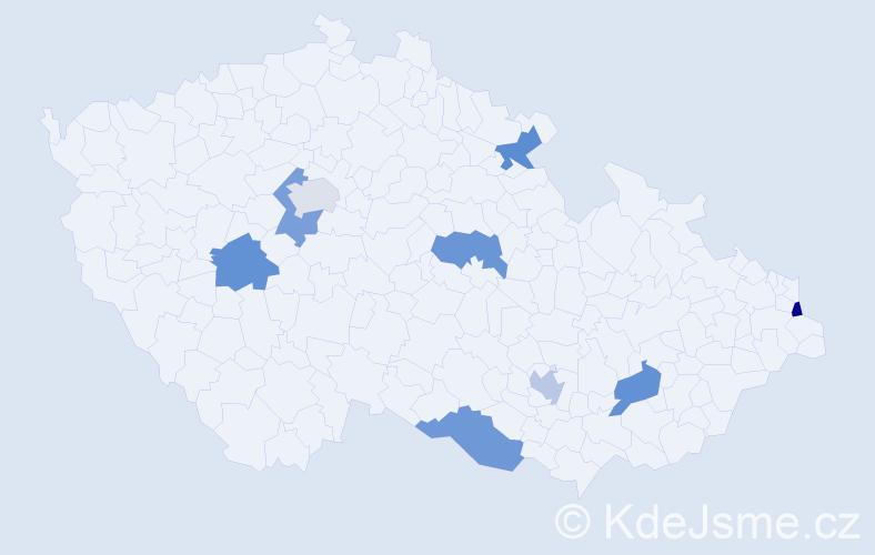 Jméno: 'Dária', počet výskytů 9 v celé ČR