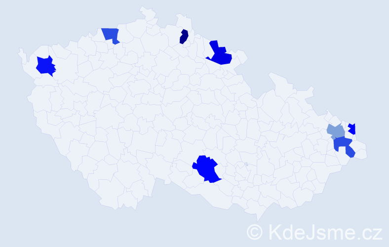 Jméno: 'Alfréda', počet výskytů 8 v celé ČR