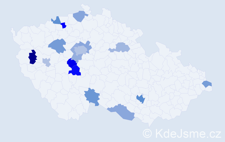 Jméno: 'Belinda', počet výskytů 25 v celé ČR