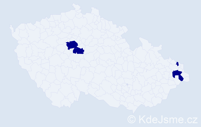 Jméno: 'Jacob John', počet výskytů 4 v celé ČR