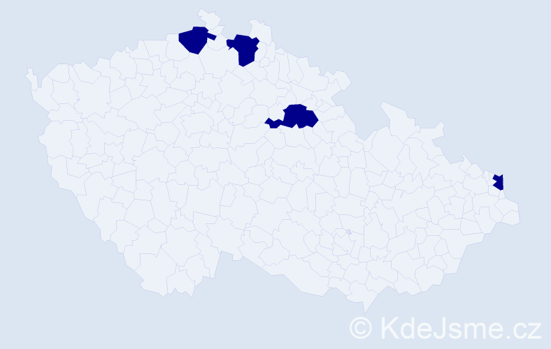 Jméno: 'Jari', počet výskytů 4 v celé ČR
