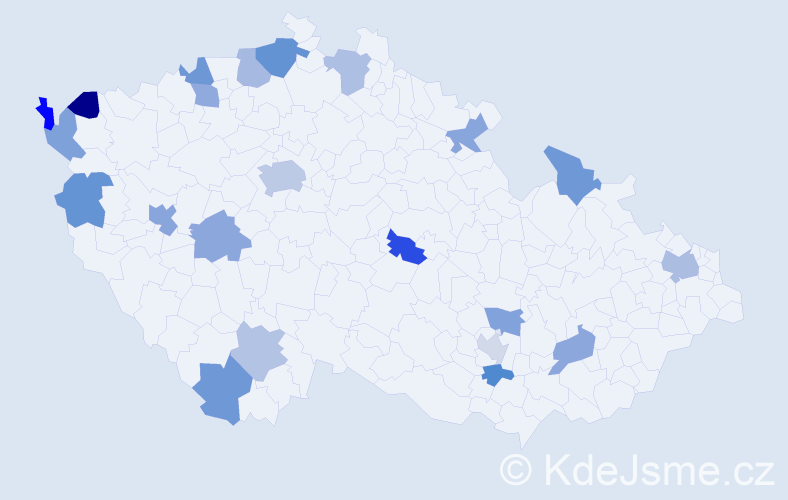 Jméno: 'Thi Xuyen', počet výskytů 29 v celé ČR
