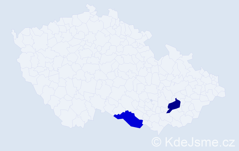 Jméno: 'Reinaldo', počet výskytů 2 v celé ČR