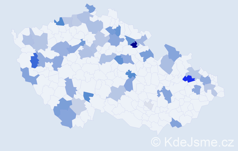 Jméno: 'Jessika', počet výskytů 62 v celé ČR