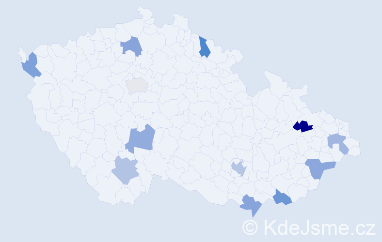 Jméno: 'Kvetoslav', počet výskytů 13 v celé ČR