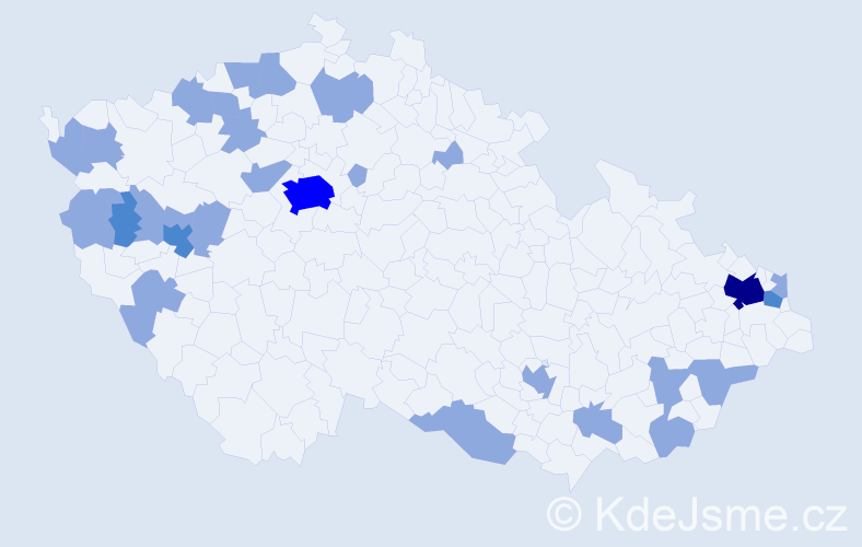 Jméno: 'Otýlie', počet výskytů 38 v celé ČR