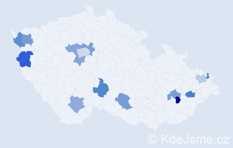Jméno: 'Lajla', počet výskytů 16 v celé ČR
