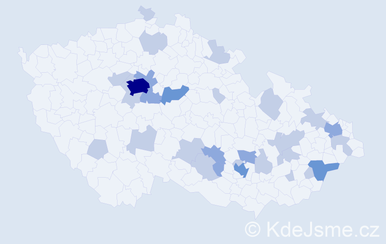 Jméno: 'Radvan', počet výskytů 54 v celé ČR