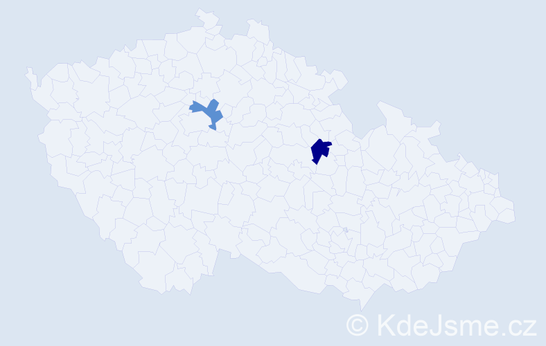 Jméno: 'Nazarij', počet výskytů 2 v celé ČR