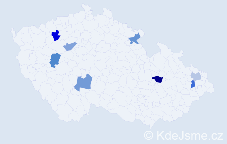 Jméno: 'Jaromir', počet výskytů 8 v celé ČR