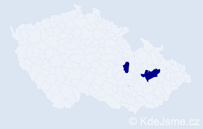 Jméno: 'Jan Ivo', počet výskytů 2 v celé ČR