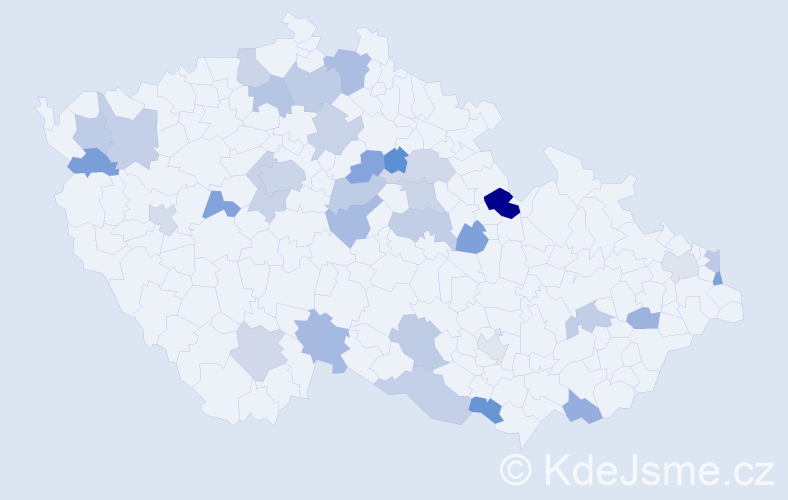 Jméno: 'Annabel', počet výskytů 43 v celé ČR