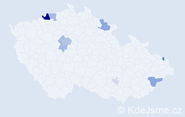 Jméno: 'Anastas', počet výskytů 15 v celé ČR