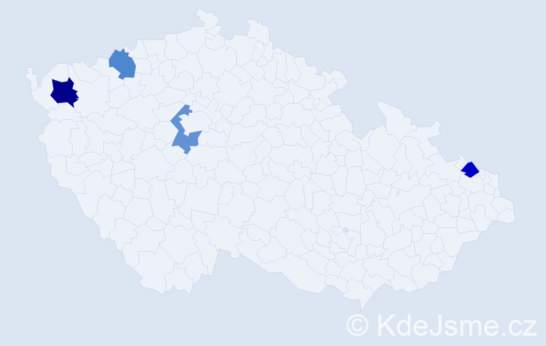 Jméno: 'Reinhardt', počet výskytů 5 v celé ČR