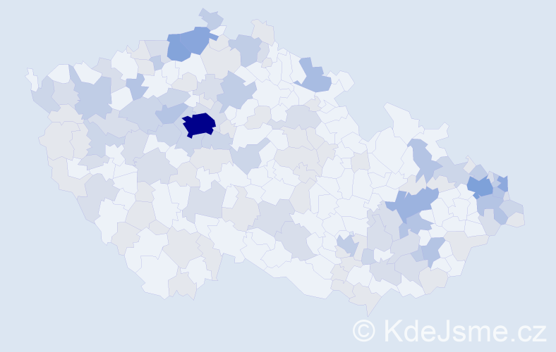 Jméno: 'Valdemar', počet výskytů 285 v celé ČR