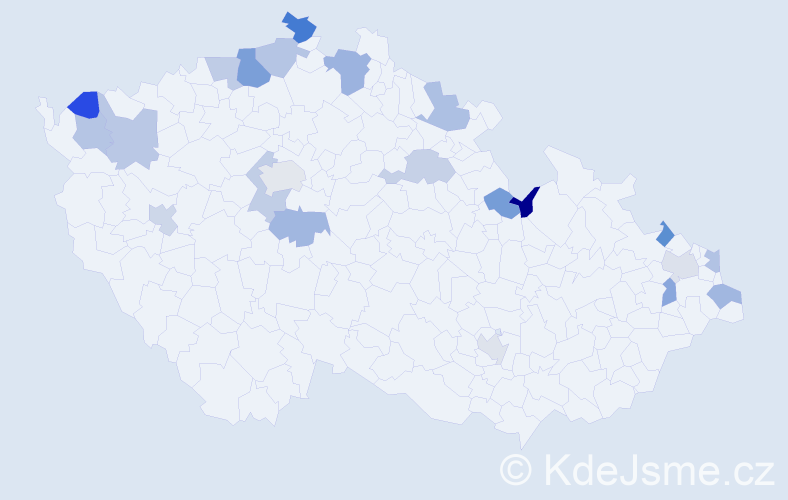 Jméno: 'Udo', počet výskytů 27 v celé ČR
