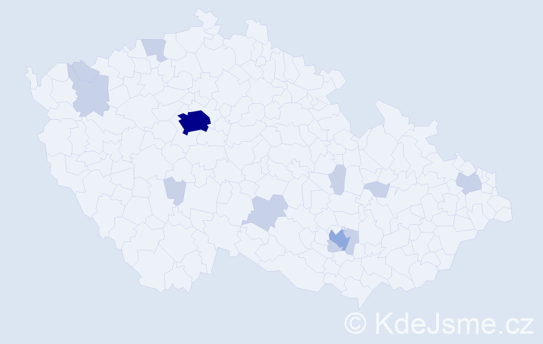 Jméno: 'Adel', počet výskytů 23 v celé ČR