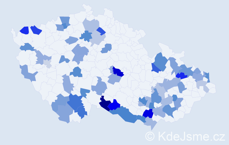 Jméno: 'Leopoldina', počet výskytů 115 v celé ČR