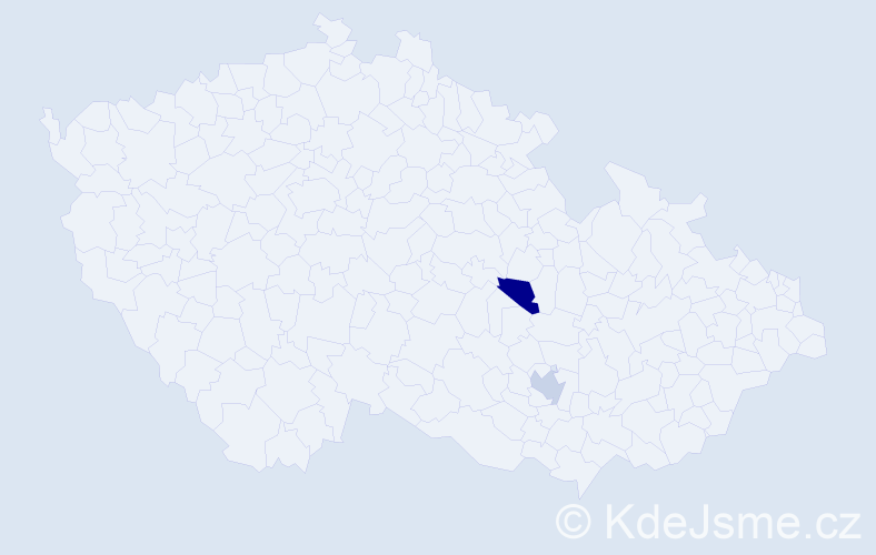 Jméno: 'Mohan', počet výskytů 2 v celé ČR