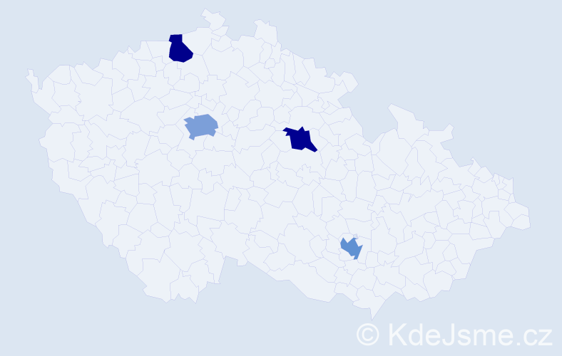 Jméno: 'Mariama', počet výskytů 5 v celé ČR