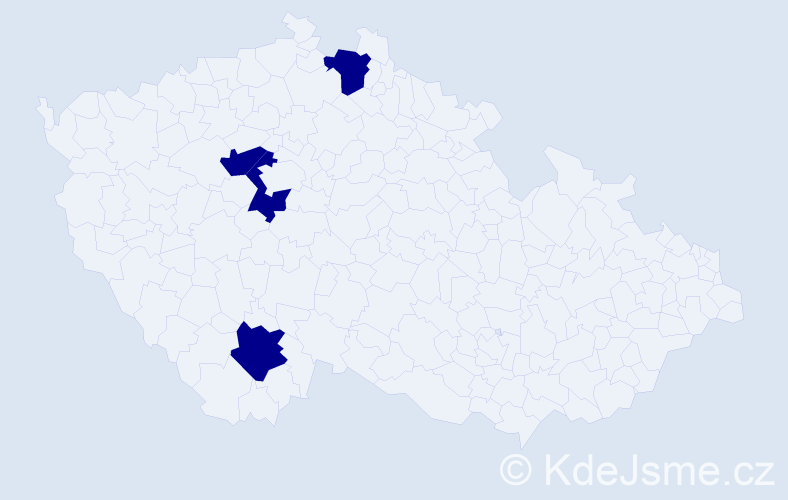 Jméno: 'Biljana', počet výskytů 4 v celé ČR