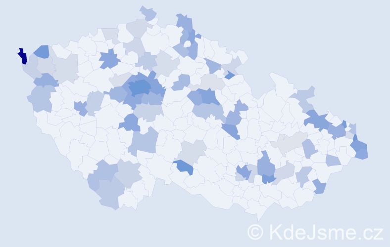 Jméno: 'Maja', počet výskytů 169 v celé ČR