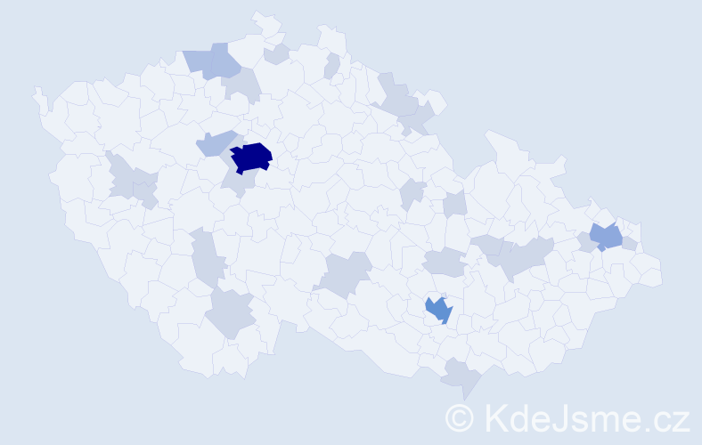 Jméno: 'Aisha', počet výskytů 49 v celé ČR