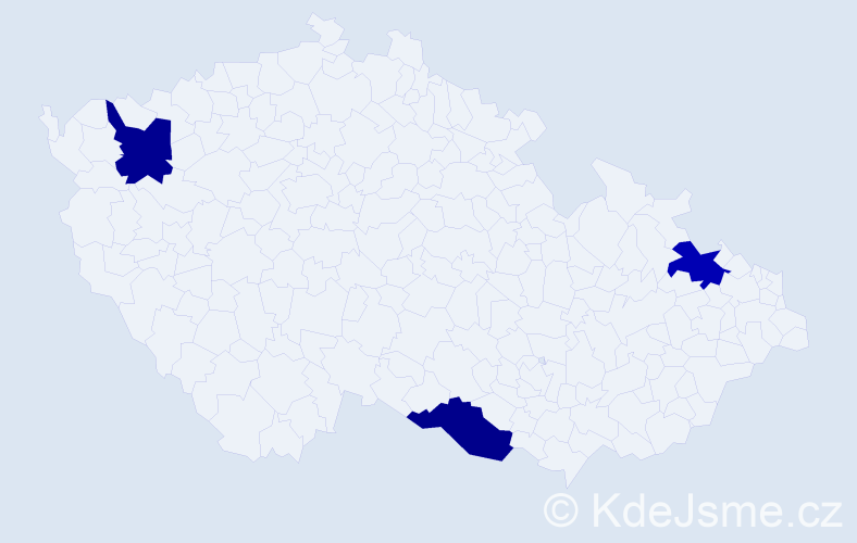 Jméno: 'Jasin', počet výskytů 3 v celé ČR