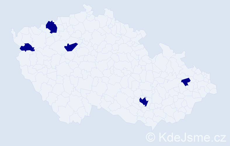 Jméno: 'Samia', počet výskytů 5 v celé ČR