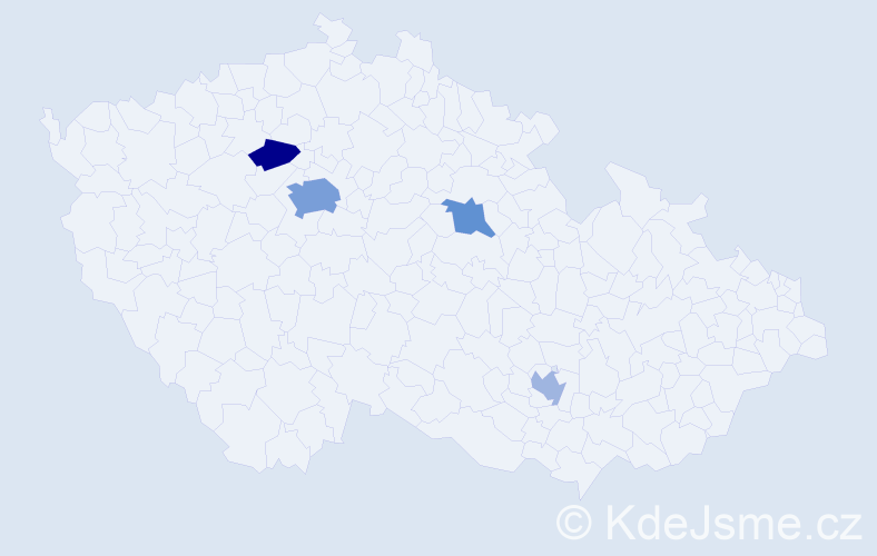 Jméno: 'Nune', počet výskytů 8 v celé ČR