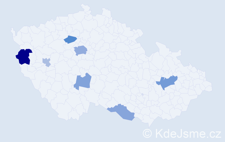 Jméno: 'Nenad', počet výskytů 15 v celé ČR