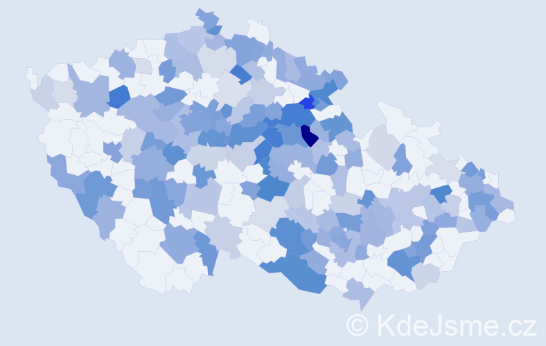 Jméno: 'Vojta', počet výskytů 340 v celé ČR