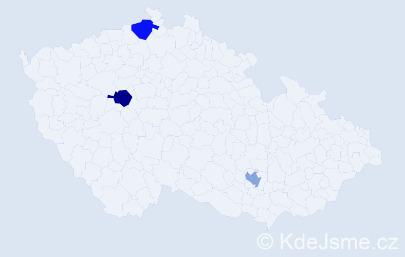 Jméno: 'Naima', počet výskytů 3 v celé ČR