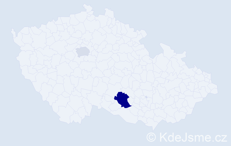 Jméno: 'Togtokh', počet výskytů 3 v celé ČR
