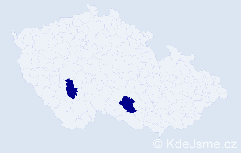 Jméno: 'Jana Sarah', počet výskytů 2 v celé ČR