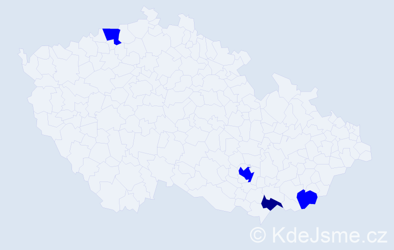 Jméno: 'Sophia Victoria', počet výskytů 5 v celé ČR