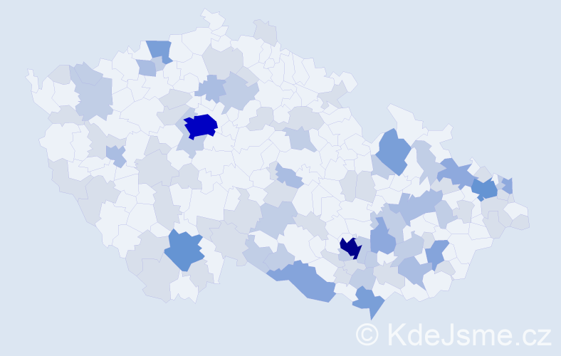 Jméno: 'Leopoldina', počet výskytů 191 v celé ČR
