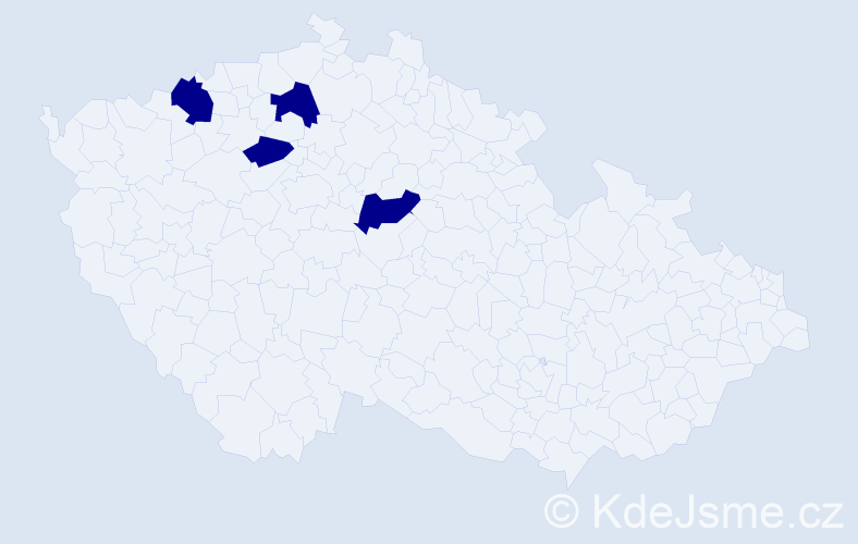 Jméno: 'Vácslav', počet výskytů 4 v celé ČR