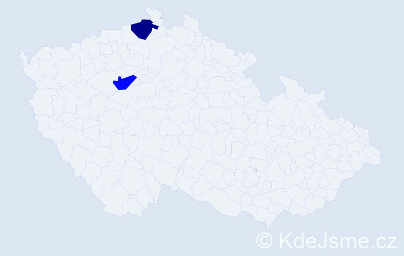 Jméno: 'Maxmilián Tomáš', počet výskytů 2 v celé ČR