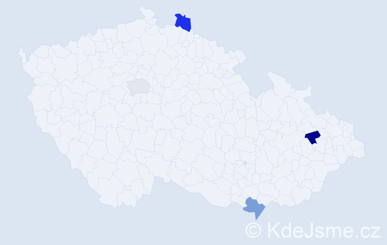 Jméno: 'Leia', počet výskytů 4 v celé ČR