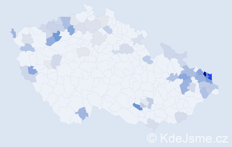 Jméno: 'Liduše', počet výskytů 123 v celé ČR