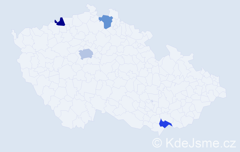 Jméno: 'Kryštof Daniel', počet výskytů 5 v celé ČR