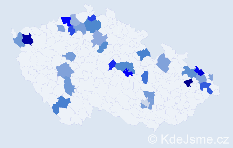 Jméno: 'Ingrida', počet výskytů 45 v celé ČR