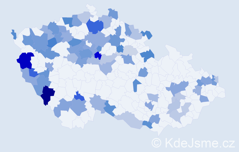 Jméno: 'Jurij', počet výskytů 151 v celé ČR