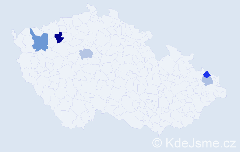 Jméno: 'Leandra', počet výskytů 7 v celé ČR